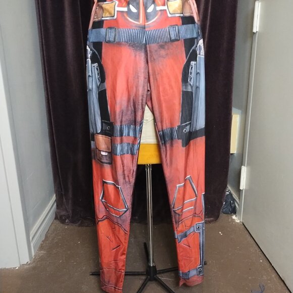 Womens Deadpool Cosplay Leggings - Picture 1 of 5
